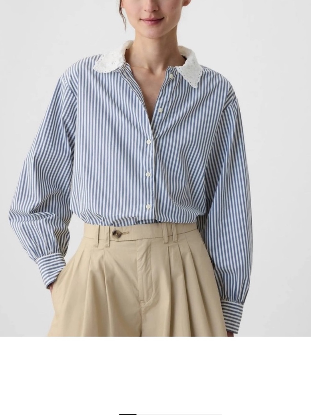GAP x Dôen Organic Cotton Eyelet Big Shirt - Picture 3 of 5